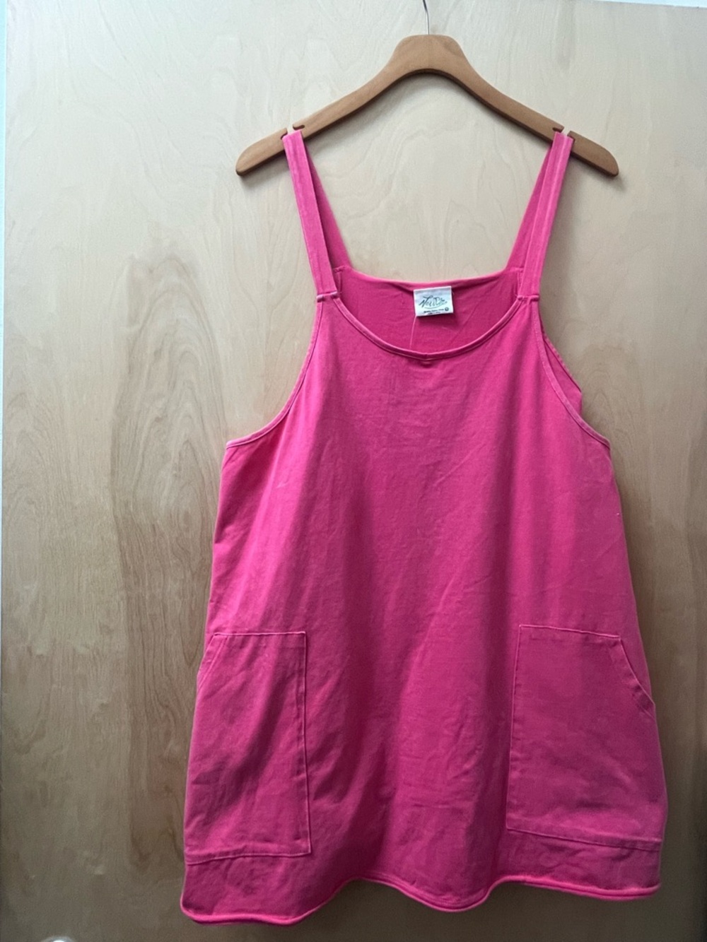 Vintage Bright Pink Sleeveless Pinafore Dress